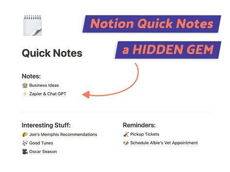 Notion Quick Notes My Best Tips And How To Create One Focused Bee