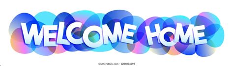 Welcome Home Sign Text Vector Banner Stock Vector Royalty Free 1204094293
