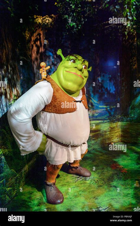 London England July 22 2016 Shrek At The Madame Tussauds Wax