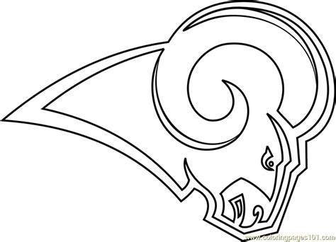 Los Angeles Rams Helmet Coloring Page Coloring Pages