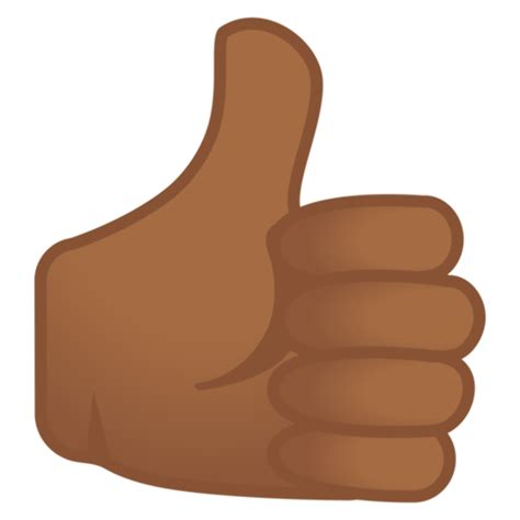 Download High Quality Thumbs Up Transparent Brown Transparent Png
