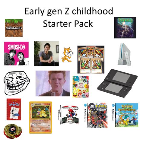 Early Gen Z Childhood Starter Pack Rstarterpacks