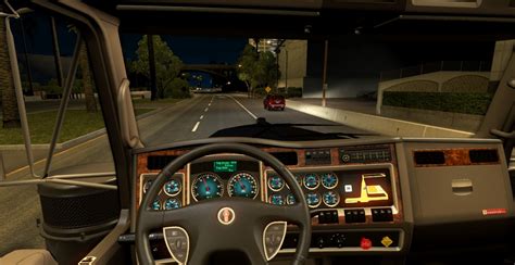 Kenworth W900 Blue Dashboard Gauges American Truck Simulator Mod