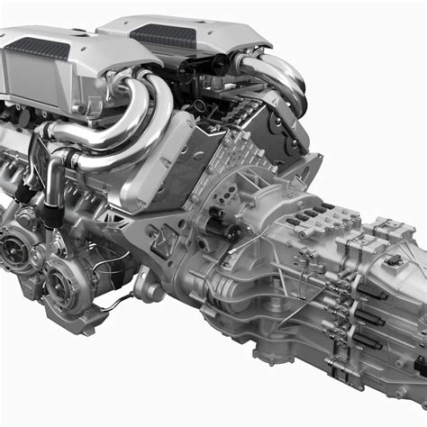 Cadillac used this mentality to build their v16 flagships in the late 1930s. Bugatti Chiron engine | CGTrader