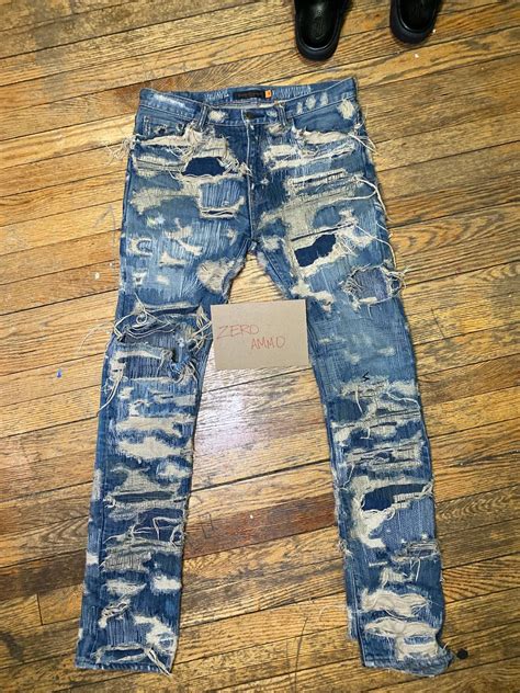 Undercover Undercover 85 Aw05 Arts And Crafts Denim Jeans Mens Pair