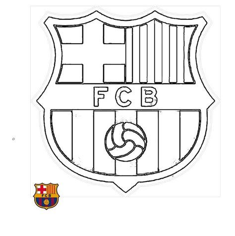 Fc Barcelona Logo Coloring Pages Sketch Coloring Page