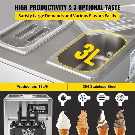 Vevor Commercial Ice Cream Maker Machine 21 Flavor Countertop Soft