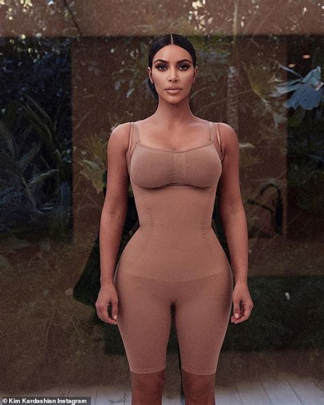 Kim Kardashian Highlights Her Famous Curves As She Models Her Skims Shapewear Daily Mail Online
