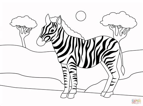 Zebra Coloring Page Free Printable Coloring Pages