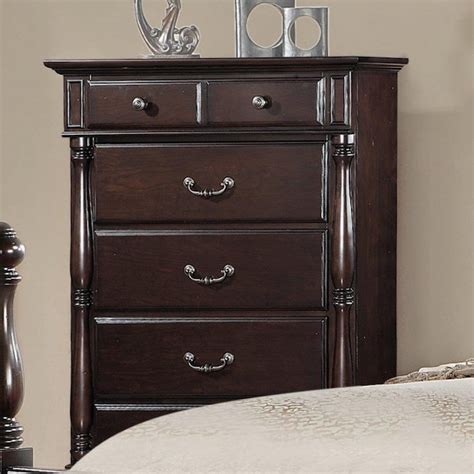 Homelegance Townsford Rich Dark Cherry 5 Drawer Chest In The Chests