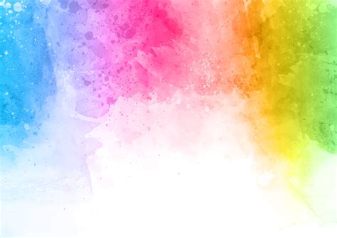 Rainbow Paint Splatter White Background
