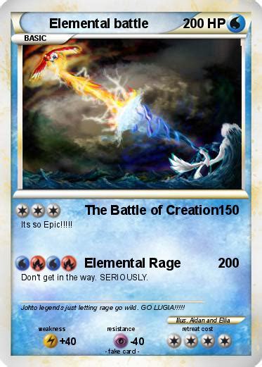 Pastebin.com is the number one paste tool since 2002. Pokémon Elemental battle - The Battle of Creation - My Pokemon Card