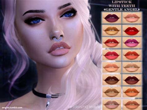 The Sims Resource Lipstick With Teeth Gentle Angel