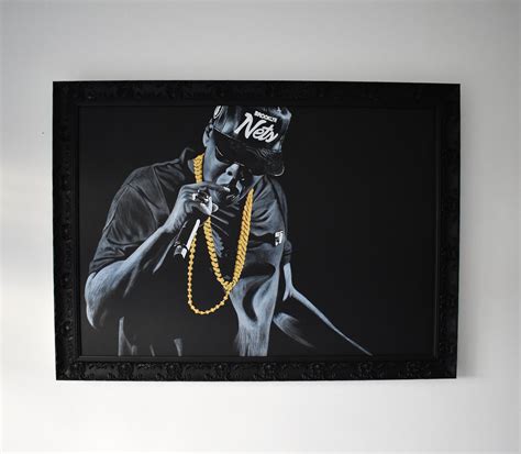 Jay Z Painting Hip Hop Poster Rap Art Wall Jigga Rapper Artwork