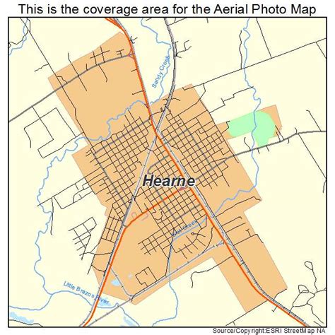 Aerial Photography Map Of Hearne Tx Texas