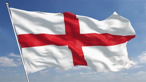The flag used by the british royal navy (the white ensign) is also based on the flag of england, consisting of the st. The 4k England Flag Animated Stock Footage Video (100% ...