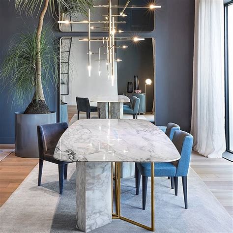 Marble Dining Tables 20 Luxurious Rectangular Marble Dining Tables