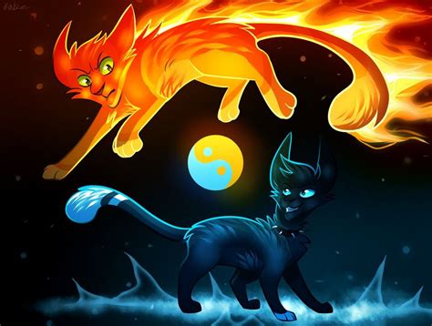 Fire And Ice By Katiestophat On Deviantart Warrior Cats Fan Art