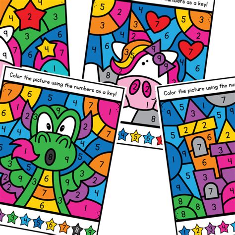 Magical Unicorn Color By Number Printable Worksheets The Denver Housewife