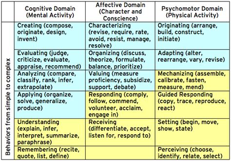 Affective Domain Examples In Math