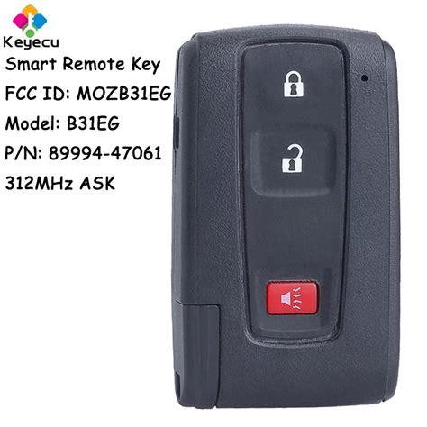 Keyecu Smart Remote Car Key With Buttons Mhz For Toyota Prius Hybrid