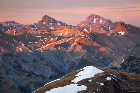 Wetterhorn And Uncompahgre Sunset San Juan Mountains Colorado