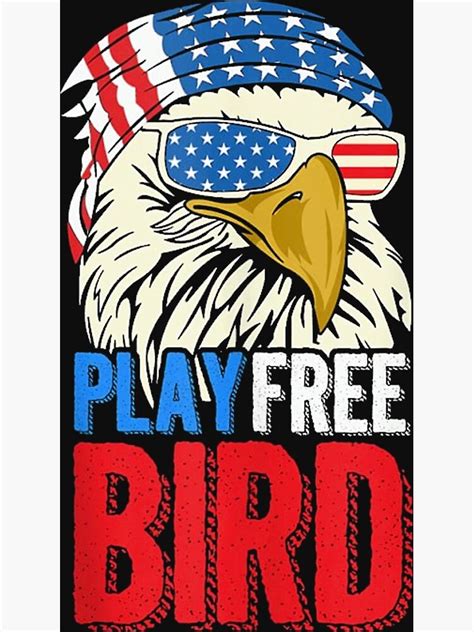 4th Of July American Flag Bald Eagle Poster For Sale By Manmoo Redbubble