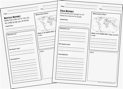 Free Printable Animal Report Template Printable Forms Free Online
