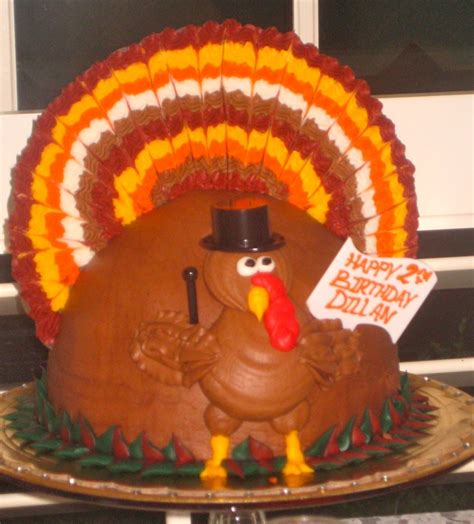 Dillans Turkey Birthday Cake Thanksgiving Birthday Parties