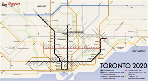 Toronto Subway And Rt Maps