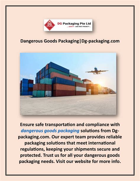 PPT Dangerous Goods Packaging Dg Packaging Com PowerPoint
