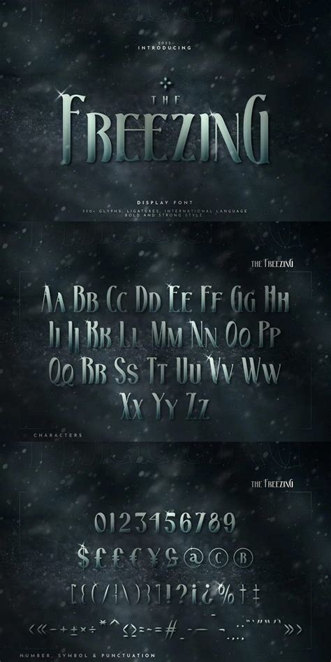 The Freezing Display Font In 2022 Graphic Design Showcase Character