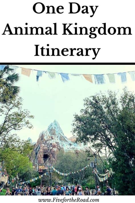 One Day Animal Kingdom Itinerary Animal Kingdom Touring Plan Disney