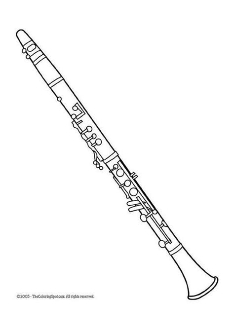 Coloring Page Clarinet Img 5951 Clarinet Coloring Pages Sheet