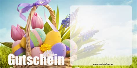 Kostenlose ostern vorlagen zum ausdrucken ostern. Oster Gutschein ausdrucken