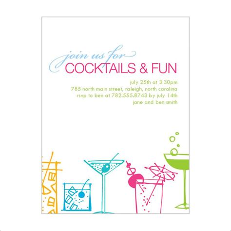 21 Stunning Cocktail Party Invitation Templates And Designs Word Psd Ai Free And Premium