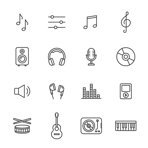 Music Icons Stock Vectors Royalty Free Music Icons Illustrations