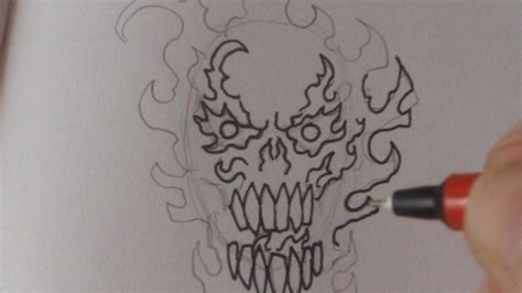 More doodles 😁 #freetoedit #drawing #fire #skull #drawings #art #doodle. How To Draw A Fire Skull - YouTube