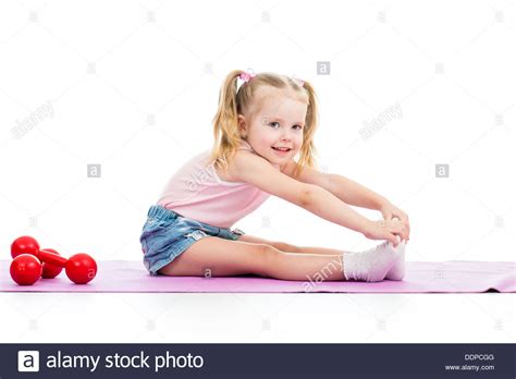 Cute Little Gymnast Exercises Hi Res Stock Photography And Images Alamy
