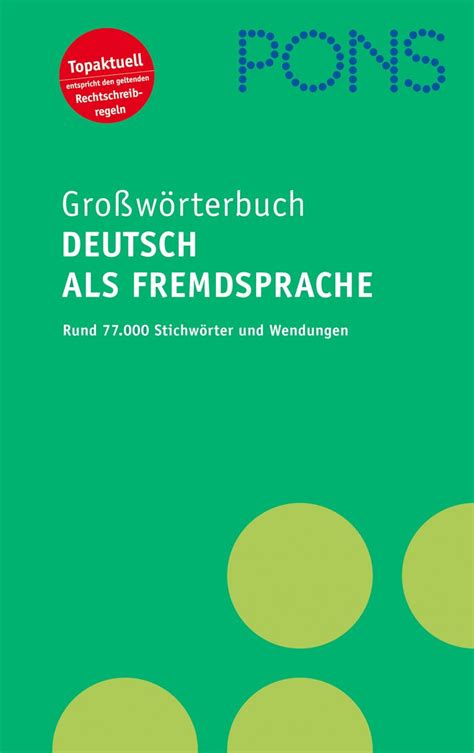 pons großwörterbuch deutsch als fremdsprache 9783125170445 books