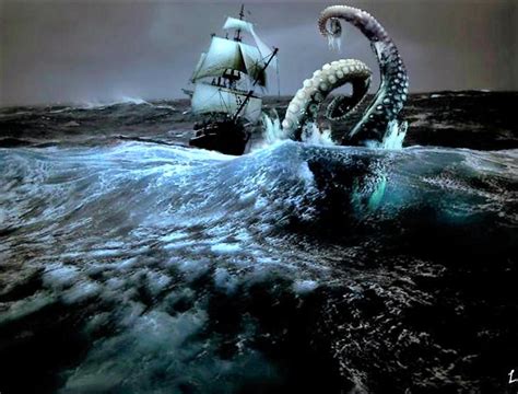The elusive giant squid has wriggled its way into folklore for thousands of years, inspiring tales of fearsome krakens with bodies as large as . Fieggentrio: Mysterieus monster: de Kraken.