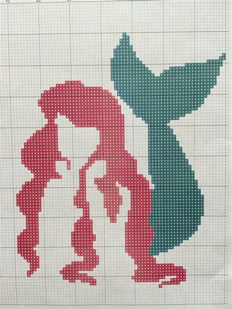 There are 210 items in this collection. 0 point de croix silhouette sirène - cross stitch ...