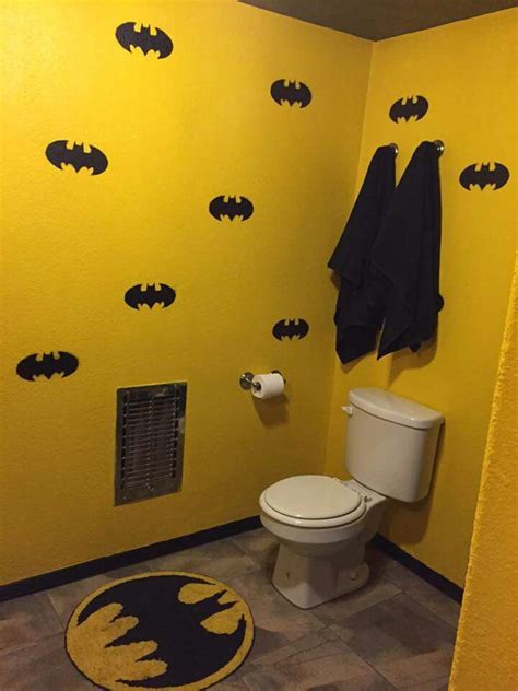 A wide variety of batman bathroom accessories options are available to you Batman Bathroom | Batman bathroom decor, Batman bathroom ...