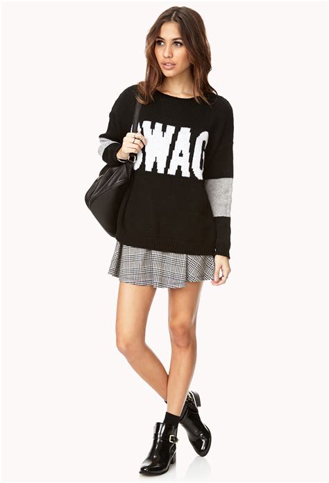 Lyst Forever 21 Ultimate Swag Sweater In White