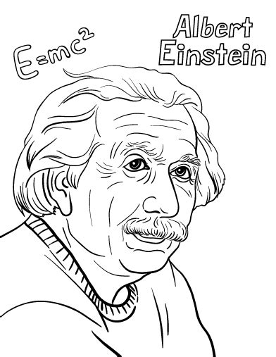 Albert Einstein Coloring Page Free Printable Coloring Pages Porn Sex