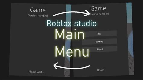 Roblox Studio How To Make A Professional Main Menu Tutorial Youtube