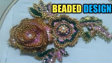 Beaded Hand Embroidery Neck Design For Dress Beads Work Easy Neck