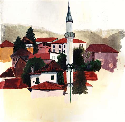 art, illustration, painting, sarajevo, bosnia ...
