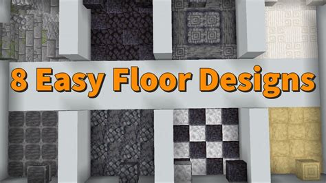 easy minecraft floor designs youtube