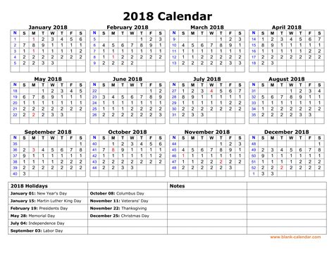 Download free printable 2018 pdf calendar templates. Free Download Printable Calendar 2018 with US Federal ...